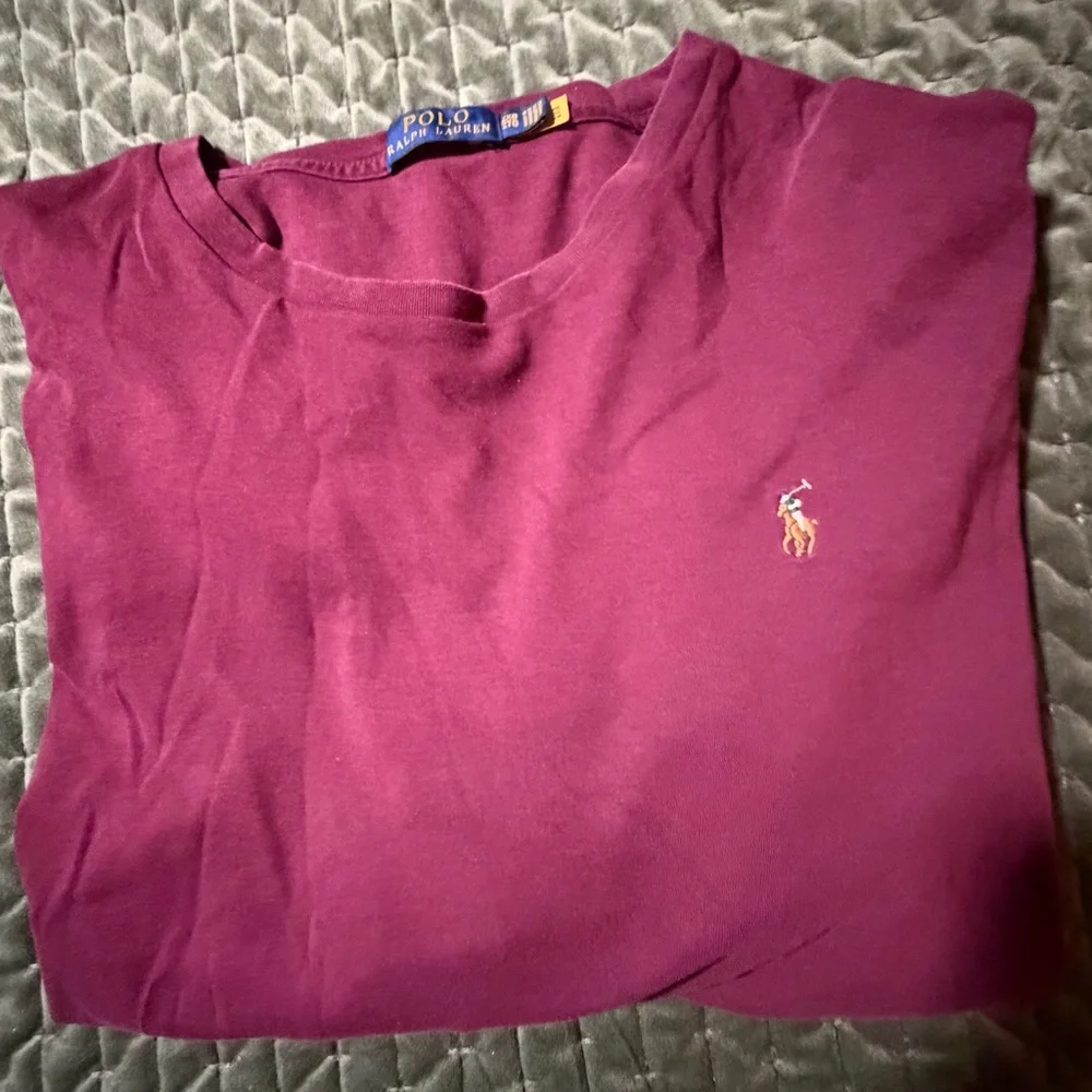 Polo Ralph‎ Lauren maroon burgundy long sleeve t shirt size 2XB